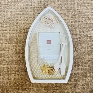 NWT Home Studio Shoreline Collection Wooden Frame Beach Themed 3.5” x 5”